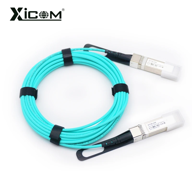 Xicom 25G SFP28 to SFP28 Active Optical Cable AOC OM3 SFP Cable 5/7/10/20M LSZH for /MikroTik/Cisco Ubiquiti Switch Fiber Optic