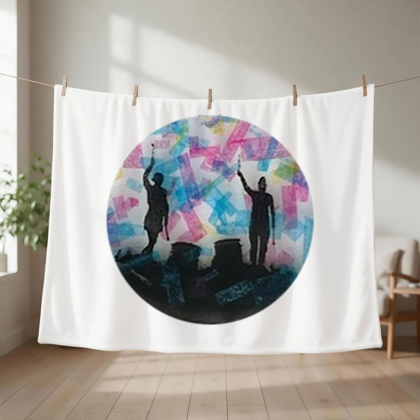 Silhouette Trees Confetti Throw Blanket Bed linens cosplay anime Moving Sofa Throw Blankets