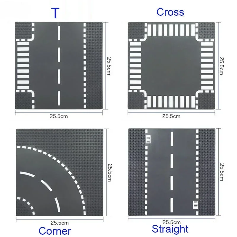 32*32 نقطة اللبنات الطوب قاعدة لوحة الكلاسيكية شارع المشاهد مستقيم منحني نهر اللوح الأساسي لتقوم بها بنفسك تجميع ألعاب أطفال #4
