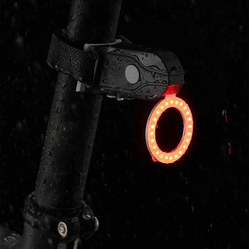 Smart Bike Rear Light USB Rechargeable Bike Taillights Safety Warning Light Brake Sensing Tail Light Cycling Safety Accessories