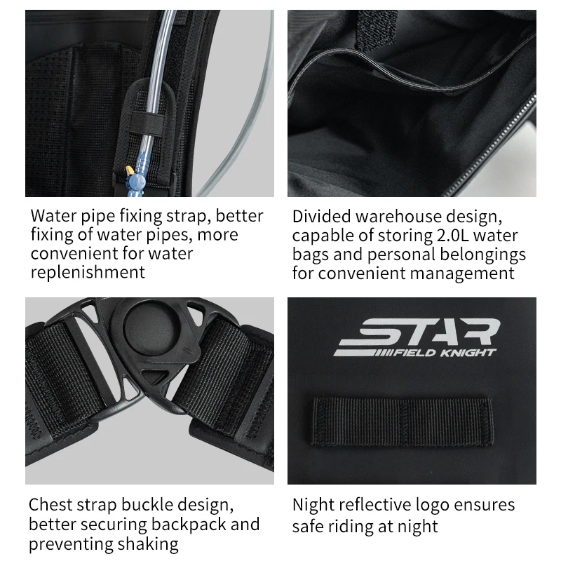 SFK Outdoor Equipemt Lightweight Backpack+Hydration Bag Water Pack Motorcyle Cycling Bicycle Riding Running Climb Sports Gears