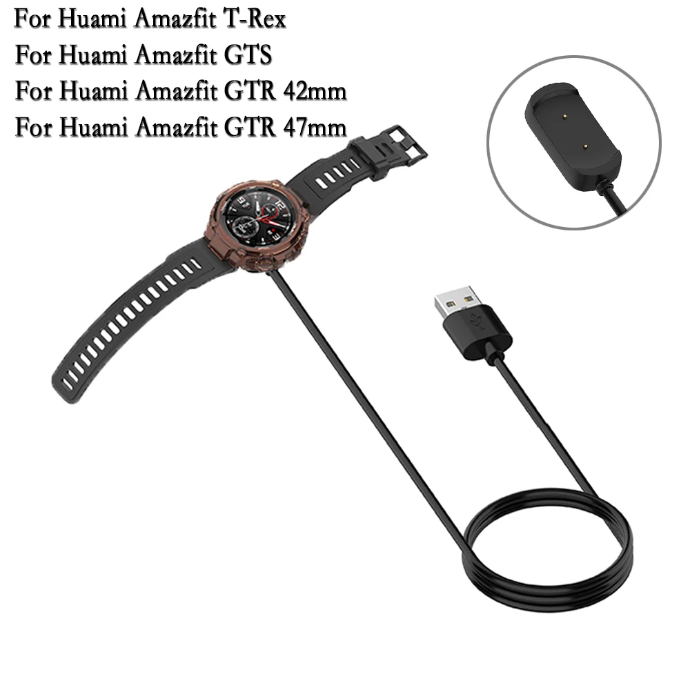 

For Huami Amazfit T-rex/GTR 42mm/GTR 47mm/GTS 1M USB Magnetic Cable Charging Data Charger Smart Watch Dock Adapter