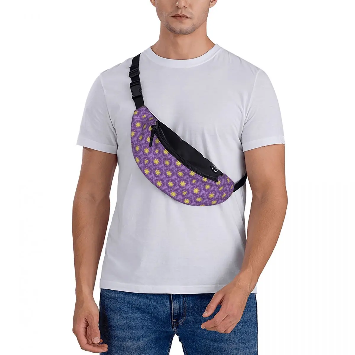 Sac banane personnalisé pour hommes et femmes, sac de taille à bandoulière, sac de téléphone, poudres d'argent, cool, plus riche, led, cyclisme, camping, dessin animé mignon