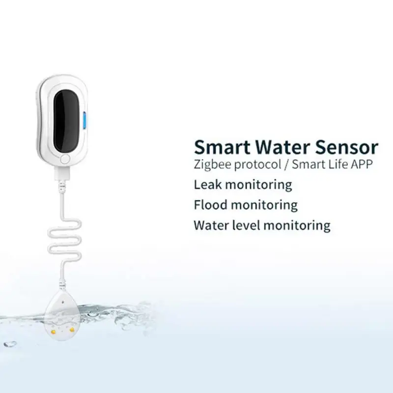 Tuya Smart Flood Detector Waterlek Sensor Alarm Beveiliging Stem Smart Home Werk Met Smart Life App Via Alexa