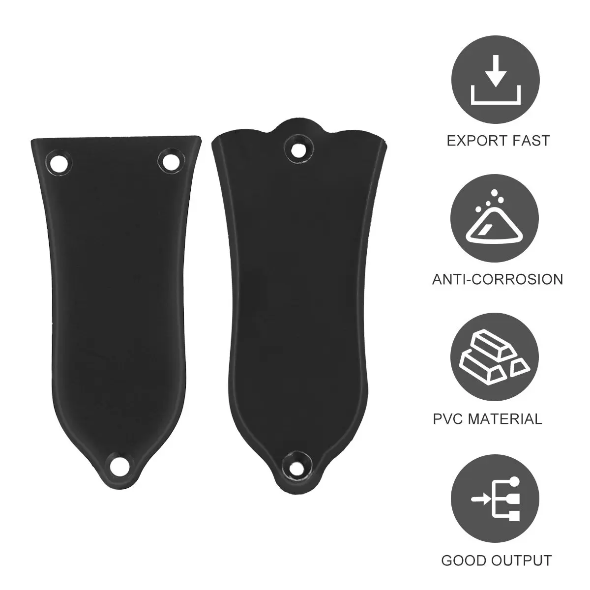 2Pcs Truss Rod Cover Bell Shape for Electric Guitar Premium PVC Material Scratch Resistant Smooth Texture Glossy Chic Finish