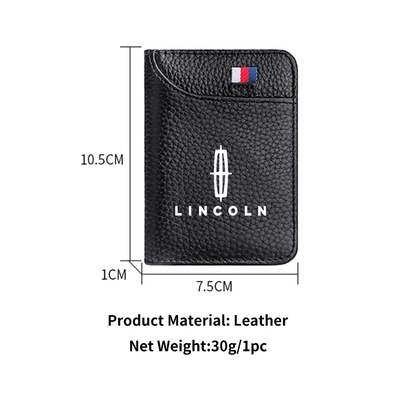 Super Slim Soft Wallet Credit Card Holder Wallets Thin Small Short Wallets For Lincoln MKZ MKX Aviator Navigator Continental Cor