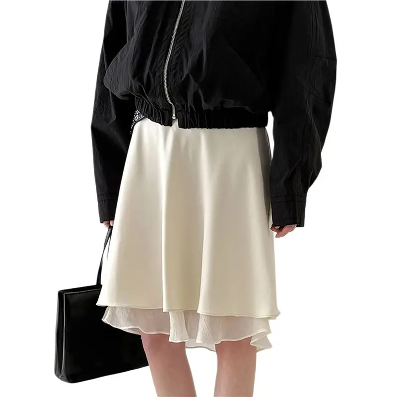 

CYL-Женская универсальная повседневная мини-юбка А-силуэта с рюшами