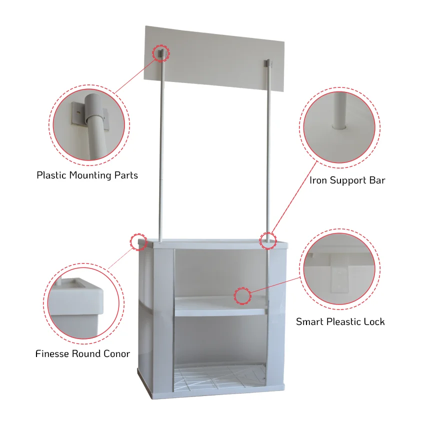 Manufacturer wholesale low-cost plastic portable supermarket sales table removable advertising promotion table counter