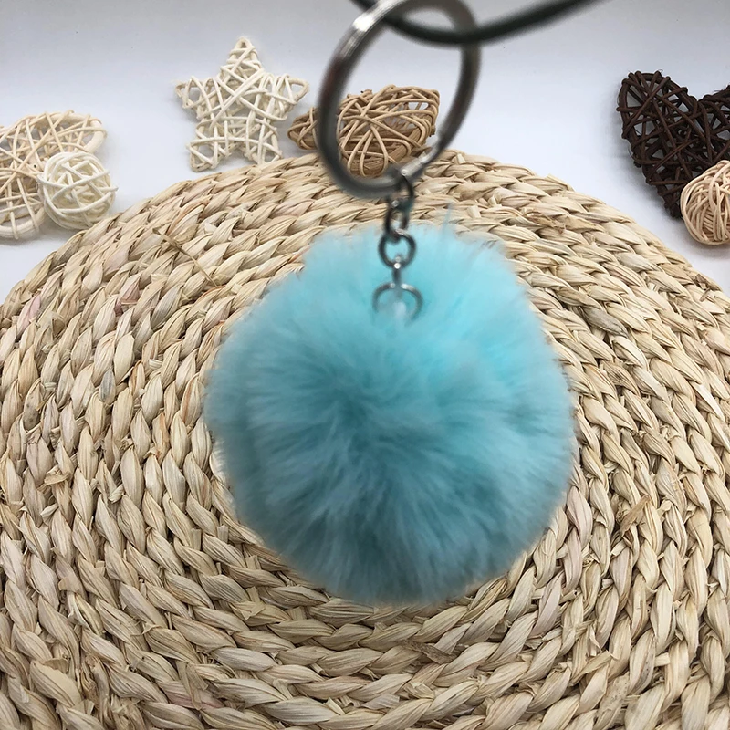 Wholesale Multicolor Furry Pom Pom Keychain, Fun Gift