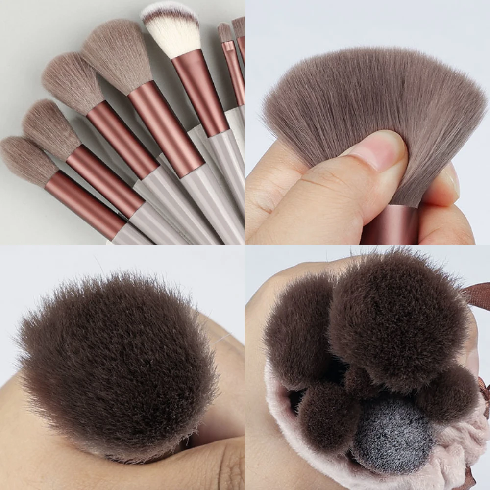 13PCS Soft Makeup Brushes Set Cosmetics Kit Foundation Blush Powder Eyeshadow Kabuki Blending Make Up Brush Women Beauty Tools
