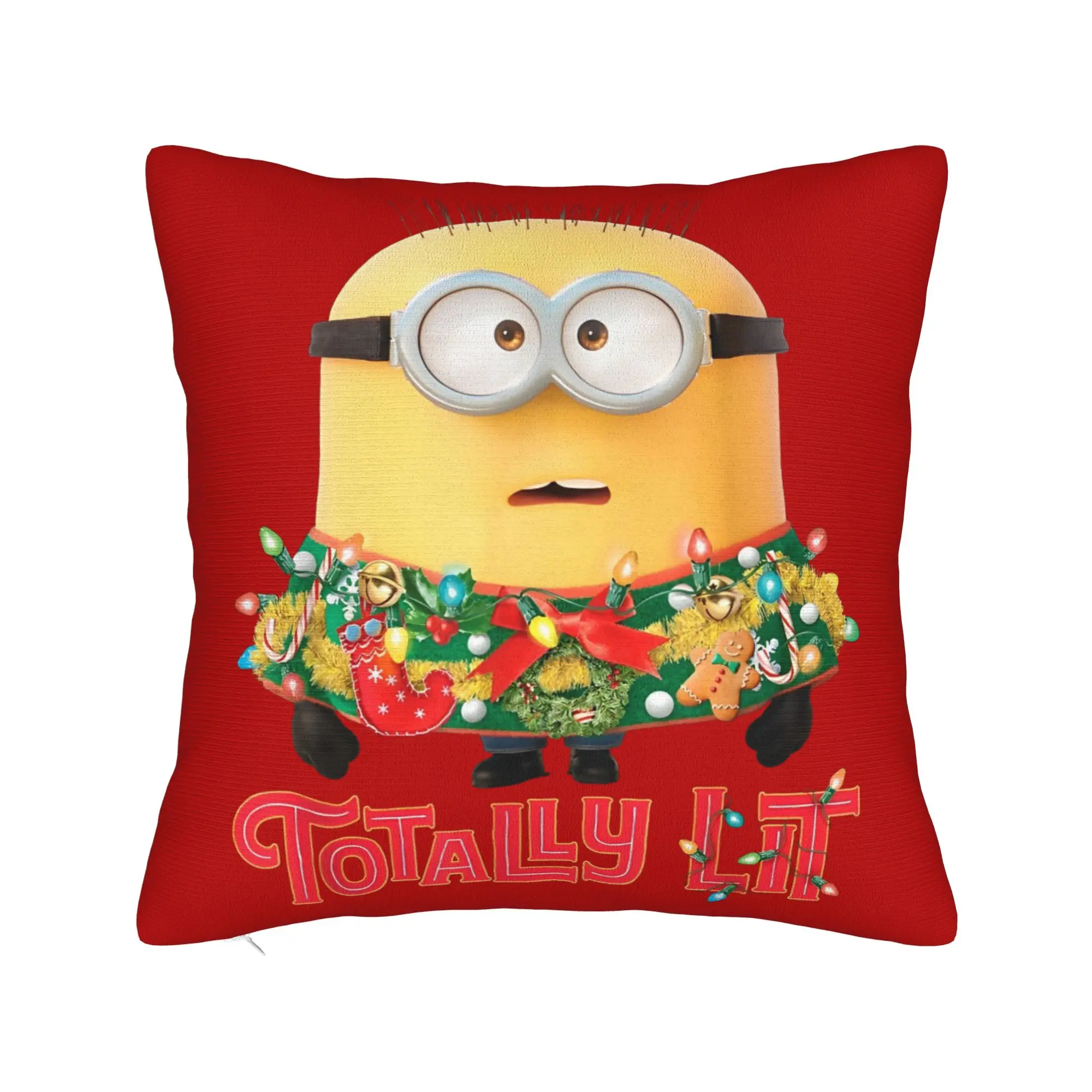 Cartoon M-Minions Christmas Pillowcase Double-sided Printing Polyester Cushion Cover Decorative  Pillow Case Cover