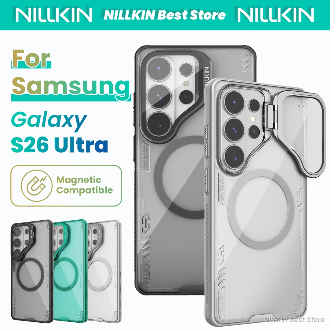 

Nillkin For Samsung Galaxy S26 Ultra iceblade Prop Magnetic Case Camera Foldable Stand 360° Protection Hard Back Cover Shell