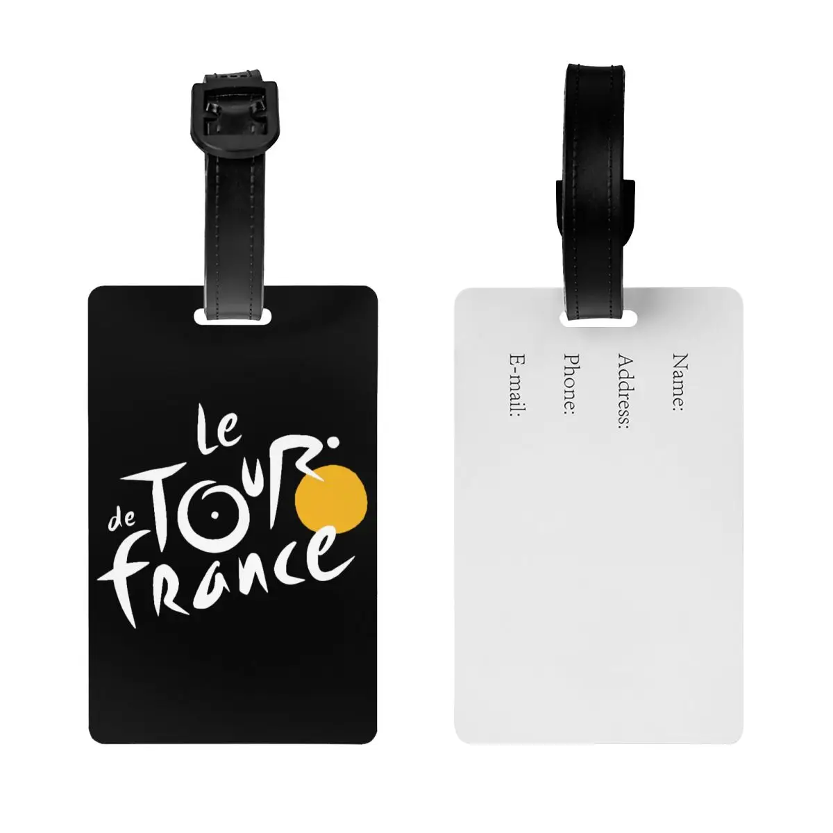 Le Tour The France Tag bagasi untuk koper, Fashion Perancis sepeda bagasi Tag privasi penutup nama kartu ID