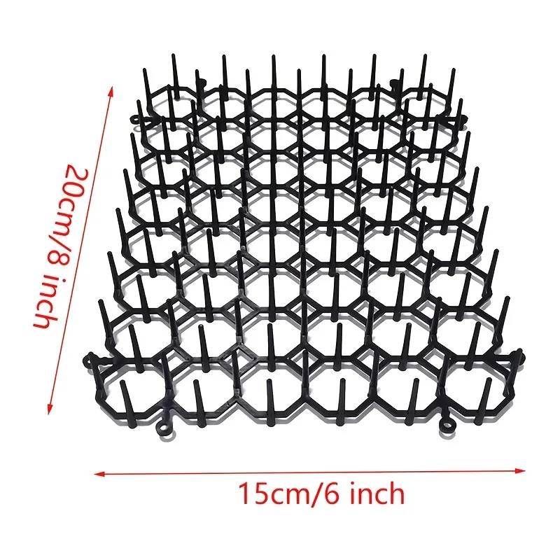 6PCS Cat Thorn Mat Dog Garden Anti-Cat Dog Outdoor Supplies Fences Anti-Cat Thorn Mat Plastic Fence Wall Spikes Animal Expulsion