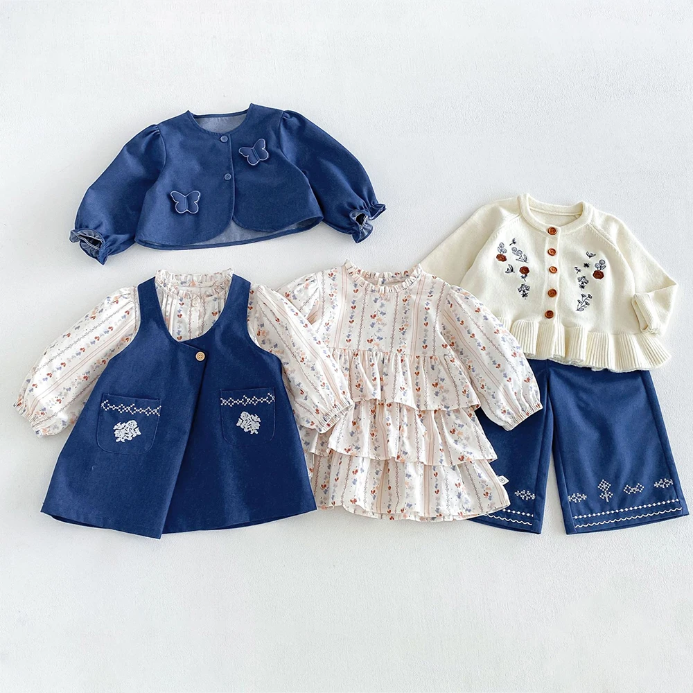 MILANCEL Kinderkleid Herbst 1-6T Süßes Blumenkleid für Mädchen Lose Kinderkleidung Koreanische Version Mädchen Prinzessinnenkleid – Detail 9