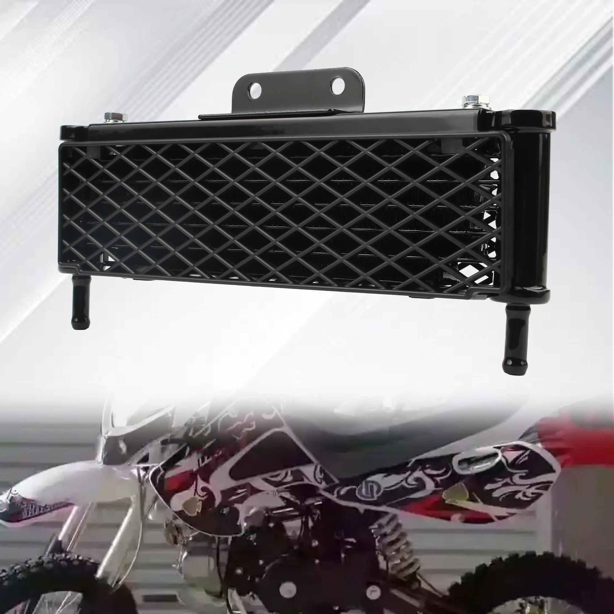 Motorcycle Universal M8 M10 Engine Oil Cooling Radiator System Kit for KTM Honda Kawasaki 140CC 150CC 160CC Motocross Accessorie view 3