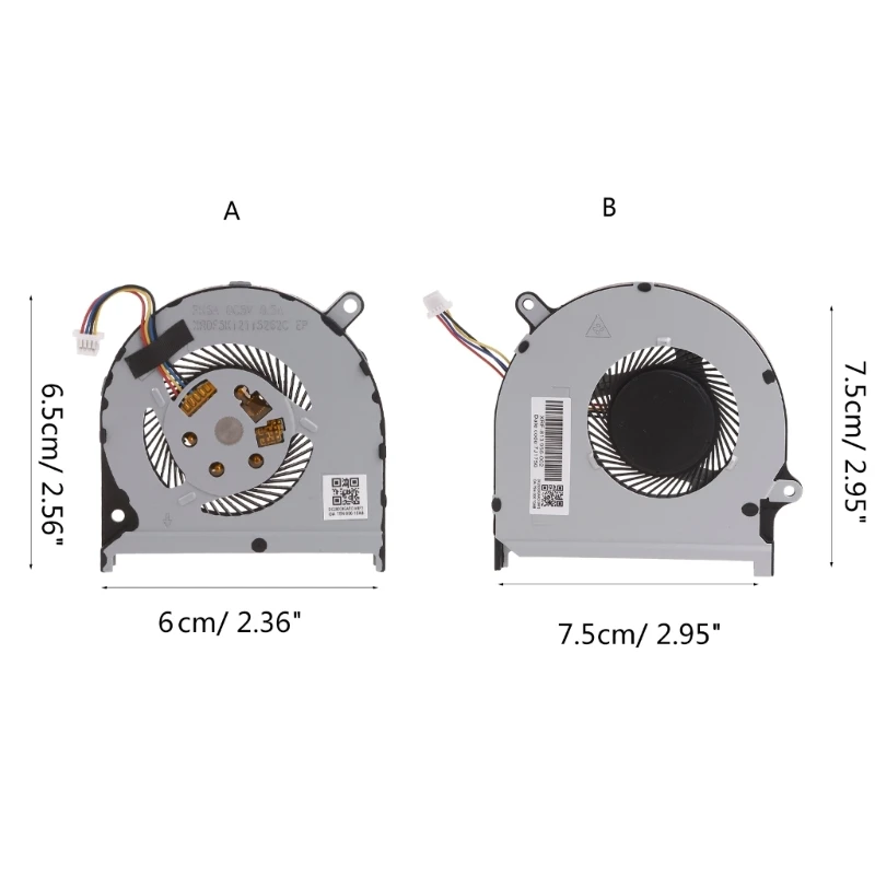 Quạt tản nhiệt CPU GPU Quạt tản nhiệt máy tính xách tay cho INSPIRONs 7590 7591 Cooler DC5Vv