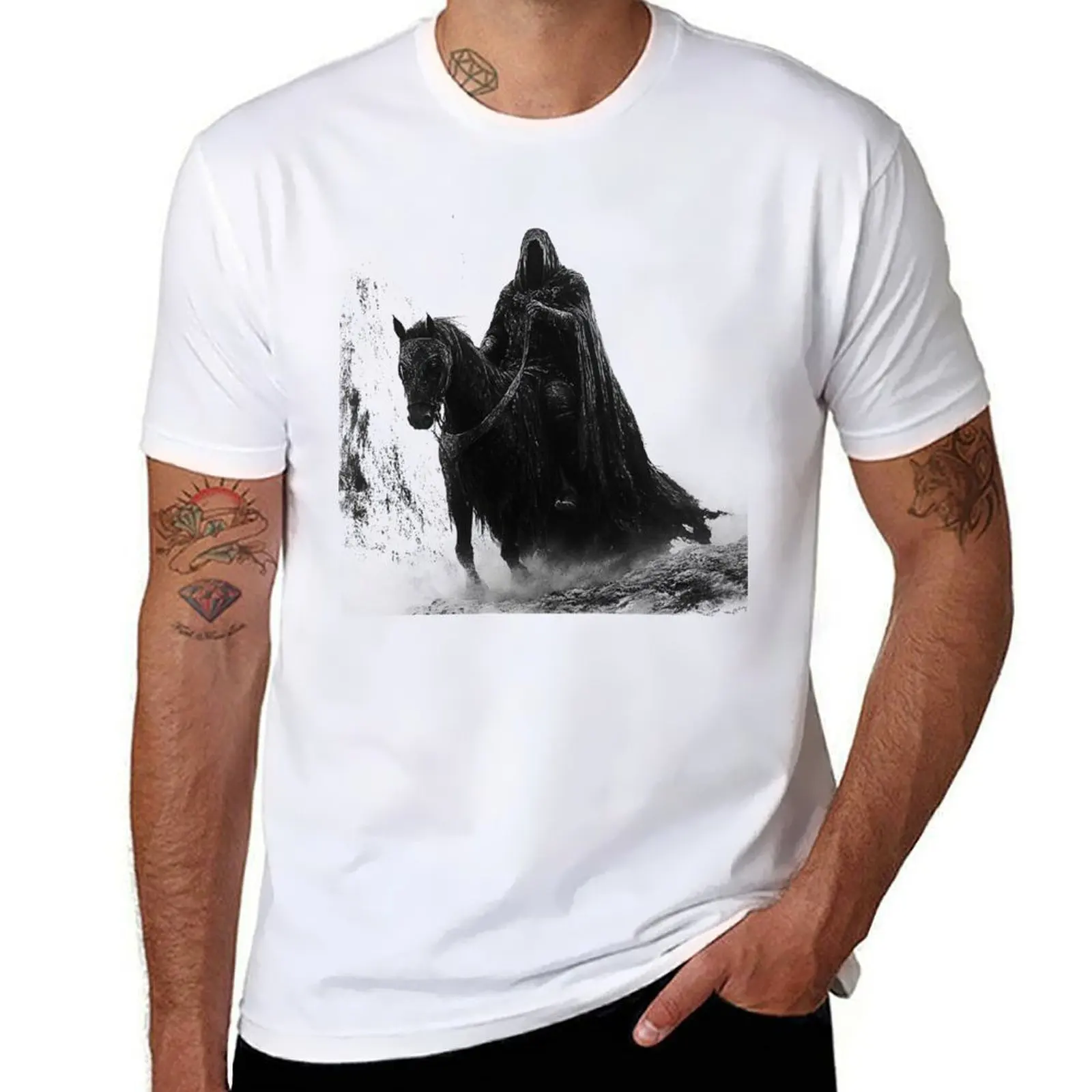 

nazgul- Witch-king of Angmar T-Shirt man t shirts for men men t shirt cotton 100% T-Shirt