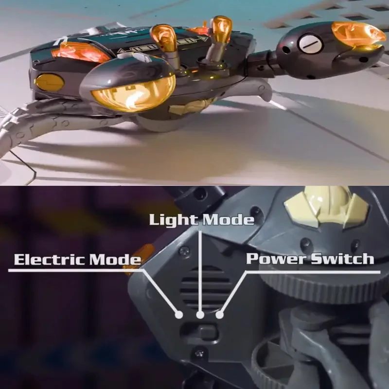 Kruipende krab Babyspeelgoed, buiktijdspeelgoed voor baby's met muziek, leren kruipende babyjongen, interactief speelgoed Lopend dansend krabspeelgoed