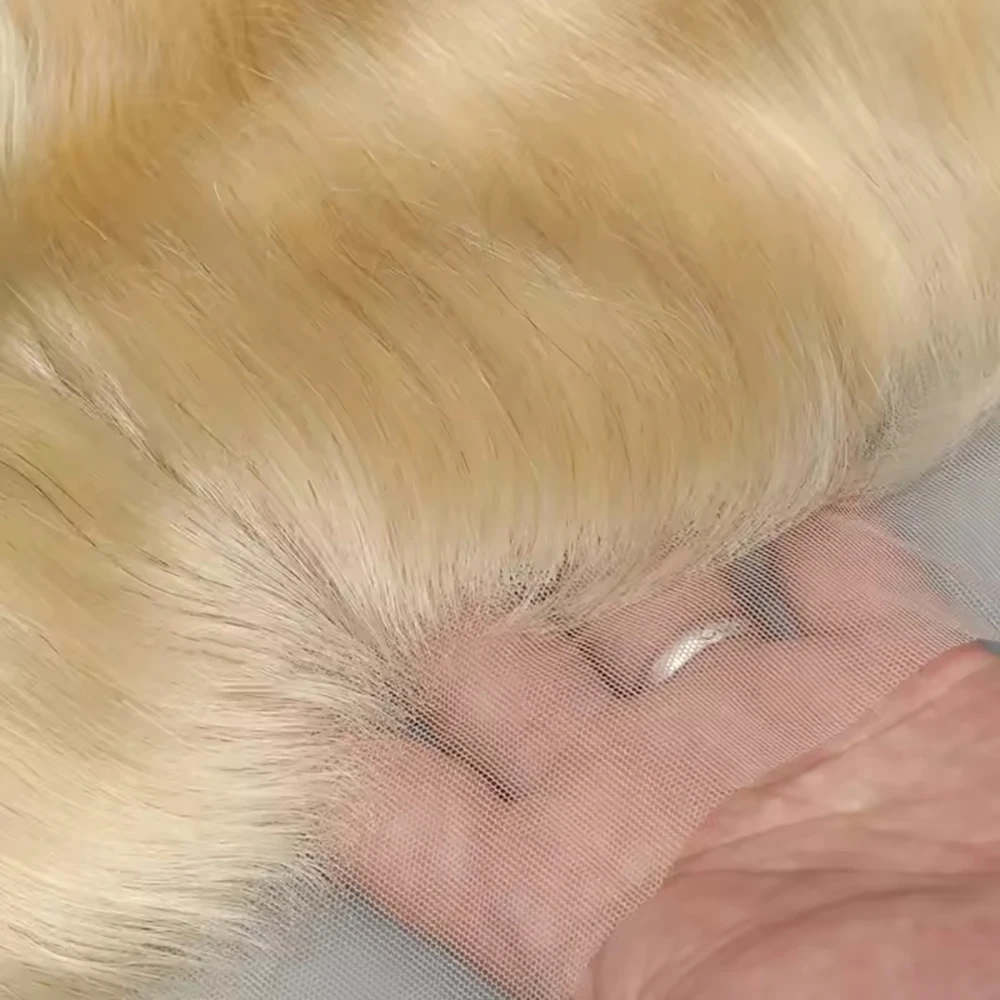 613 Блондинка Объемная волна 13X4 Кружева Фронтальная предварительно выщипанная 8-20 дюймов Парик из 100% человеческих волос Объемная волна Кружевная застежка 150% Плотность для женщин