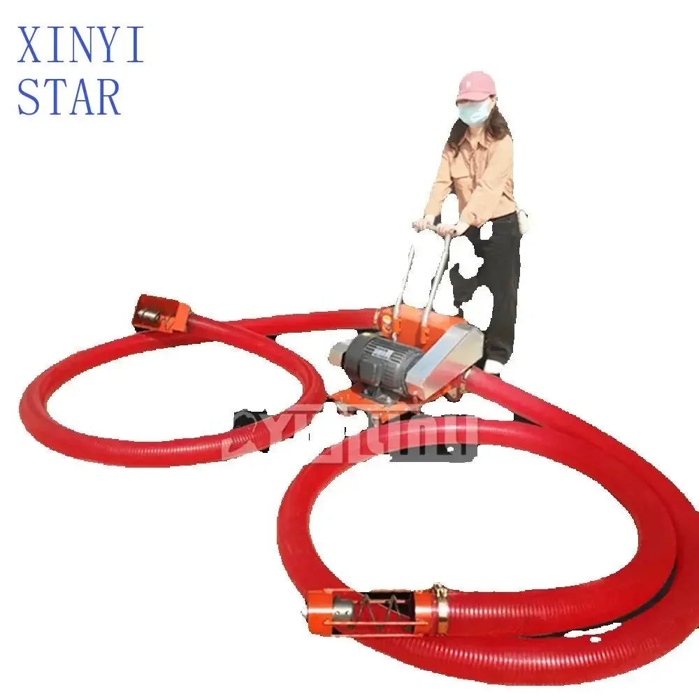 Double Tube Grain Suction Machine Commercial Screw Auger Conveyor High Efficiency Loading Unloading Grains Extractor