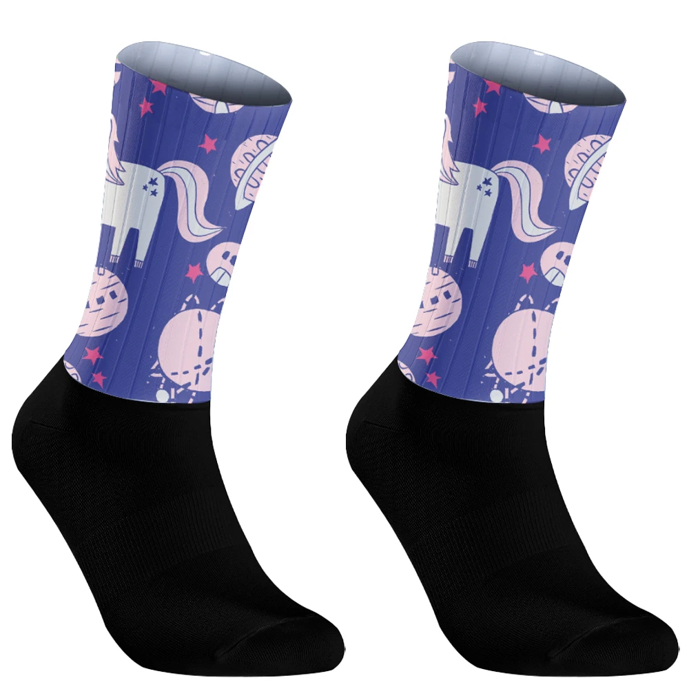 Chaussettes coordonnantes à motifs d'animaux, en silicone, pour vélo, sport, cyclisme, nouvelle collection été 2024