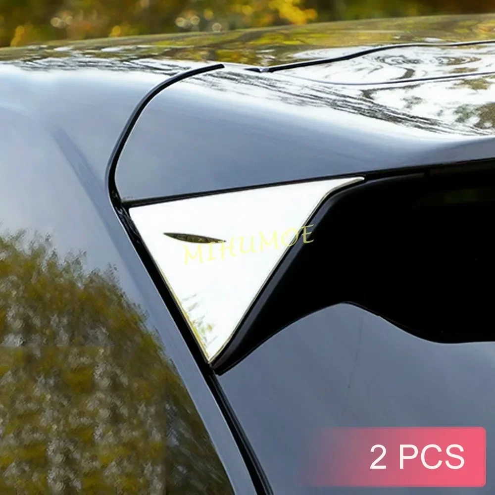 Chrome Rear Window Tailgate Spoiler Cover Trims For 2021 2022 2023 2024 2025 Toyota Yaris Cross