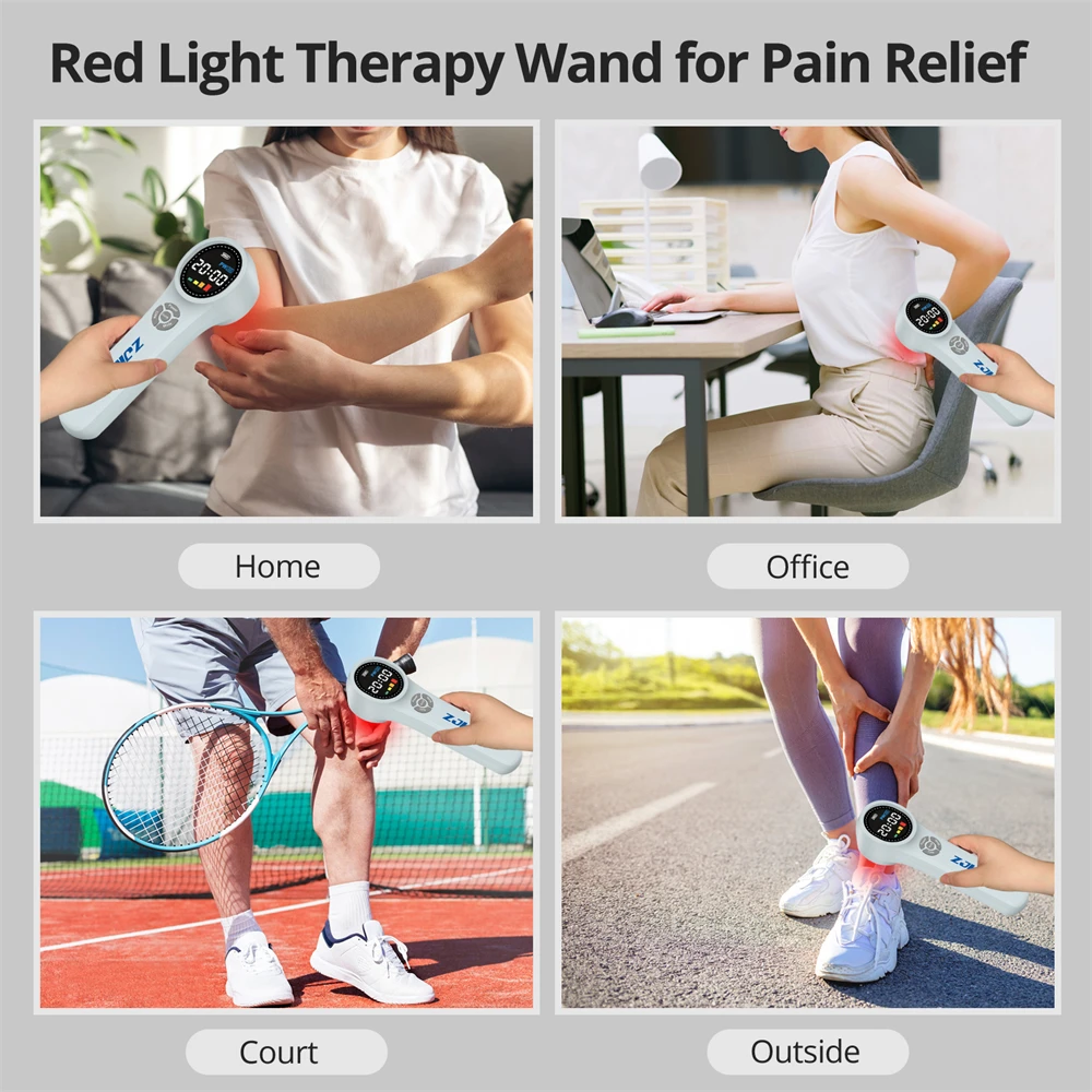 ZJKC Red Light Cold Laser Therapy 660nm 810nm 980nm Laser Light Treatment for Pain Relief Deep Tissue Injuries Healing Handheld