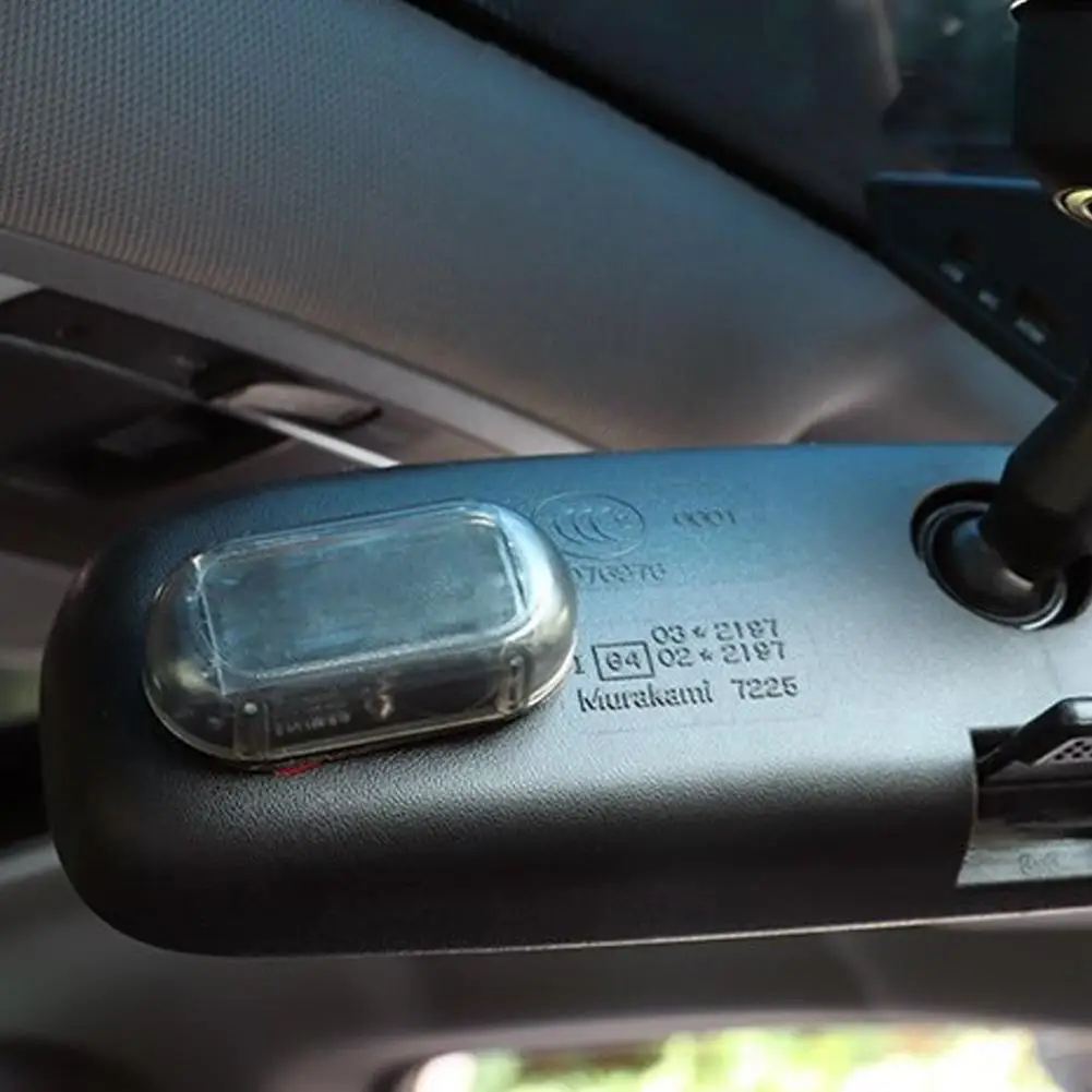 Sturdy Solar Simulated Car Alarm Light LED Flashing Wireless Anti Theft Dummy Device For Vehicle Safety Easy Install