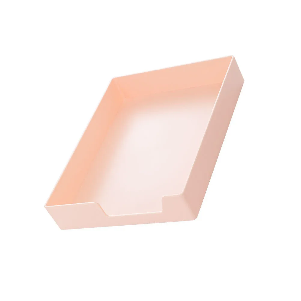 1Pcs Document Storage Box File Container High Strength Toughness Organizer for Efficient Paper Management At Desk Pink