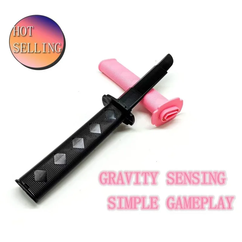 Juguete de espada expandible con tecnología negra roscada impresa en 3D creativa para niños - Una idea de regalo