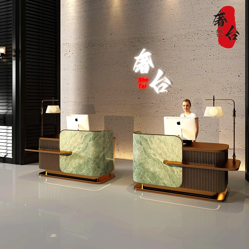 Beauty Medical Reception Desks Beauty Luxury Beauty Modern Reception Desks White Front Executive Mostrador Postmodern Furniture