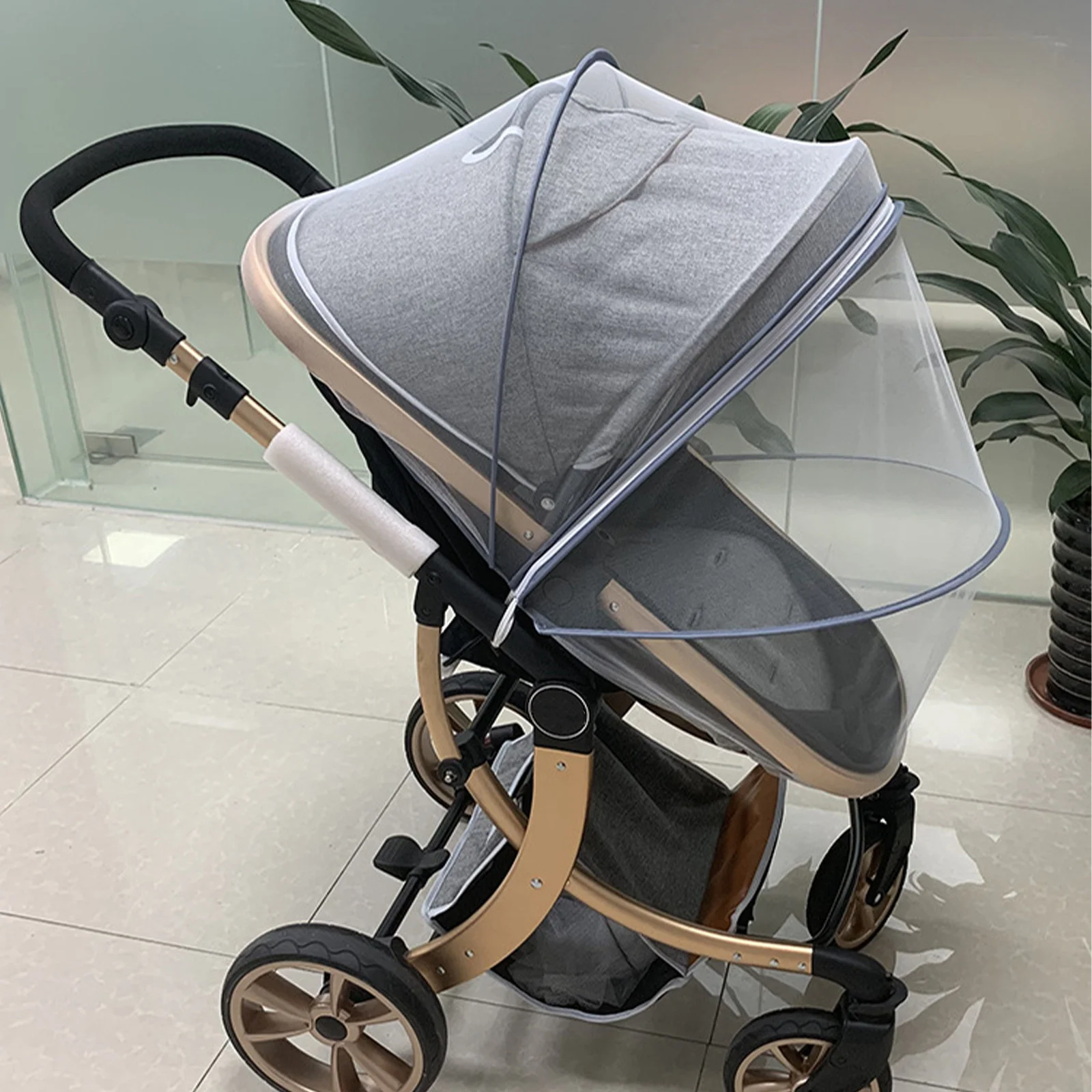 Universal Stroller Netting Baby Stroller Mesh Net High Quality Zipper Easy Opening Better Barrier Performance Breathable