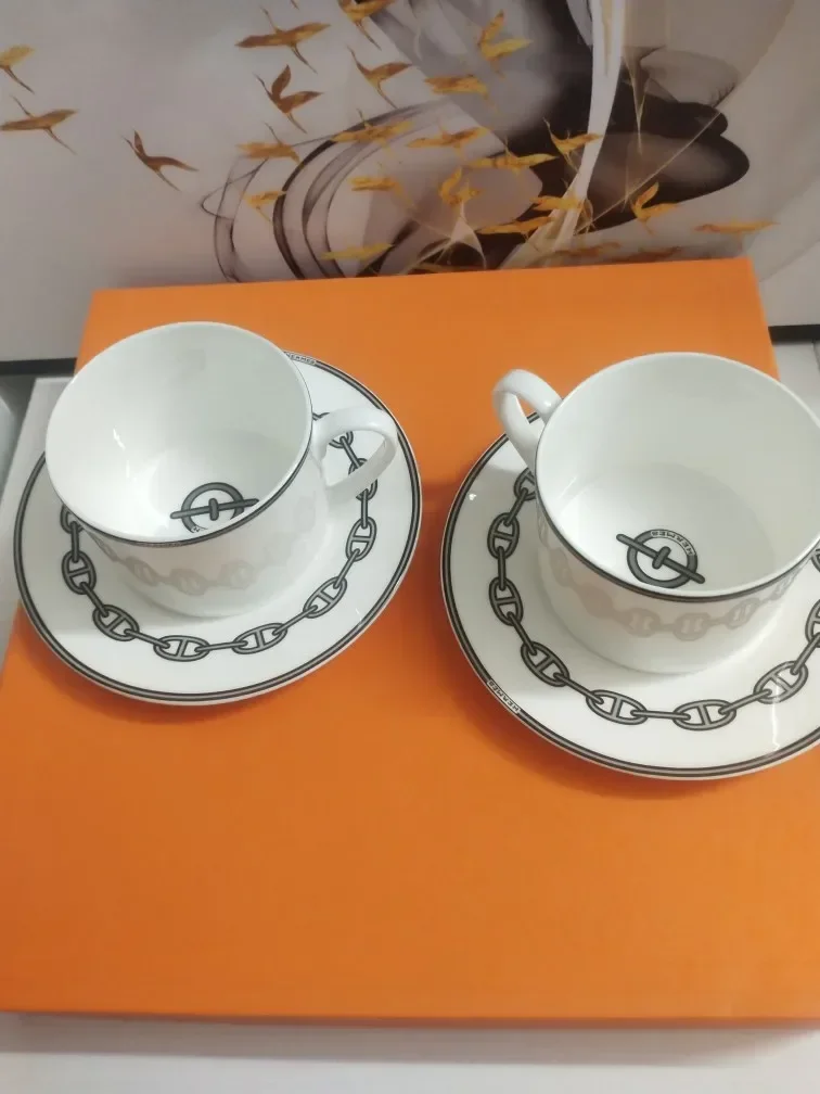 New Coffee Cup Household Bone China Cup and Plate Four Set European Dinner Set Steak Salad Plate Dishes