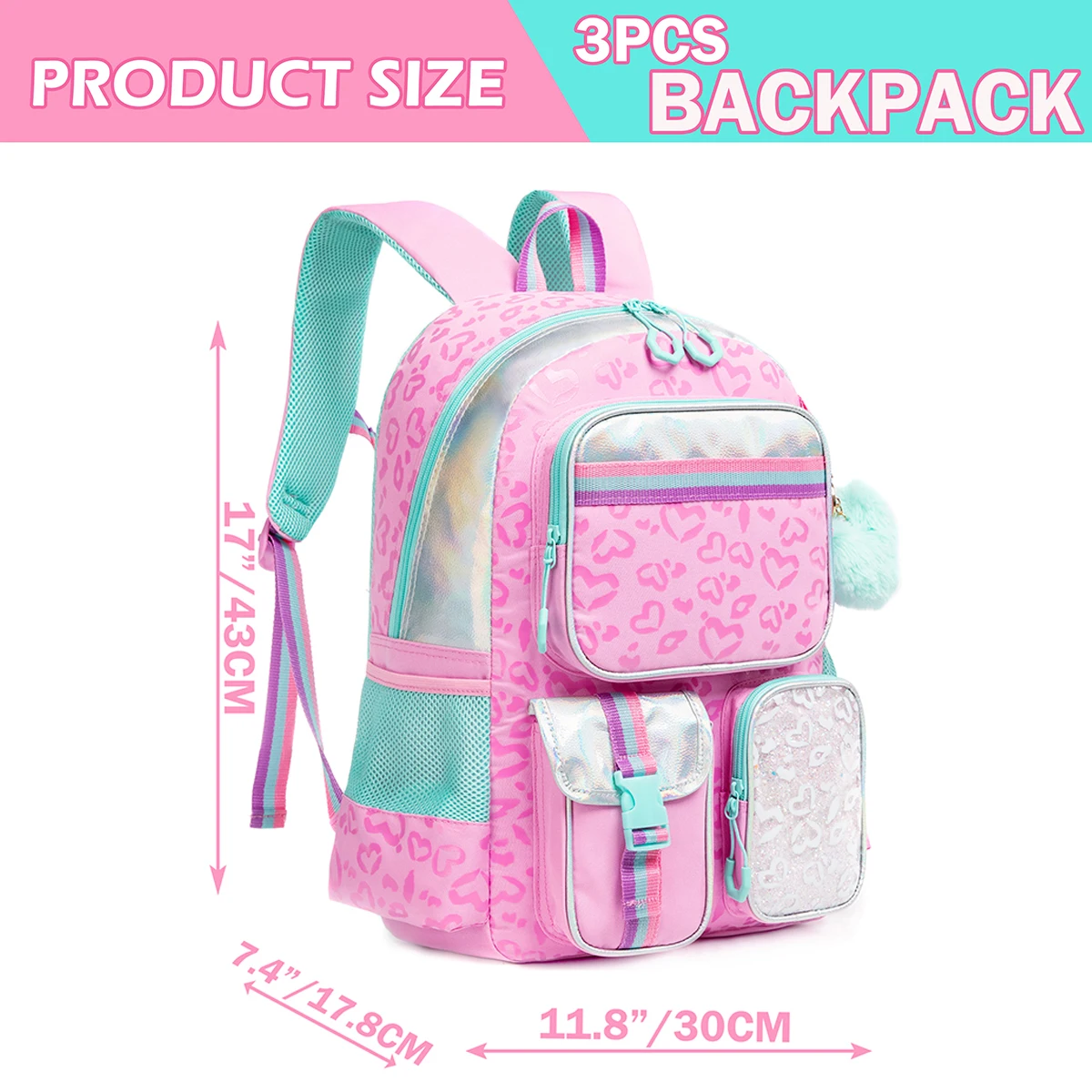 Meetbelify Backpack for Girls School Backpack for Elementary Student Teen Girls Cute School Bag Kids Bookbag for Girls