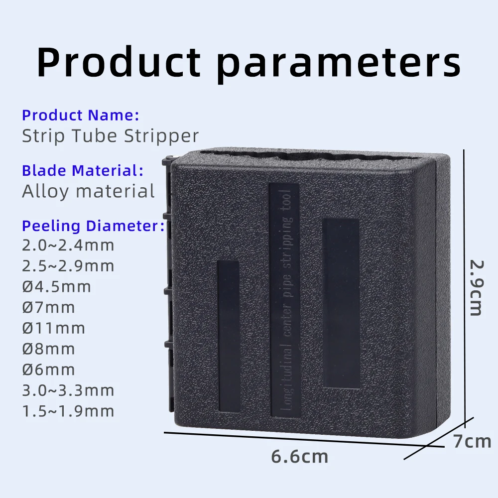 Fiber Cluster Loose Tube Cable Jacket Sheath Slitter Fiber optic tool longitudinal beam tube stripper 1.5-11mm