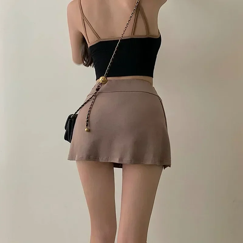 Mini Skirts Women Simple Spring Slim Sexy Popular Hotsweet High Waist Leisure Chic Streetwear Mature Temperament All-match Юбка