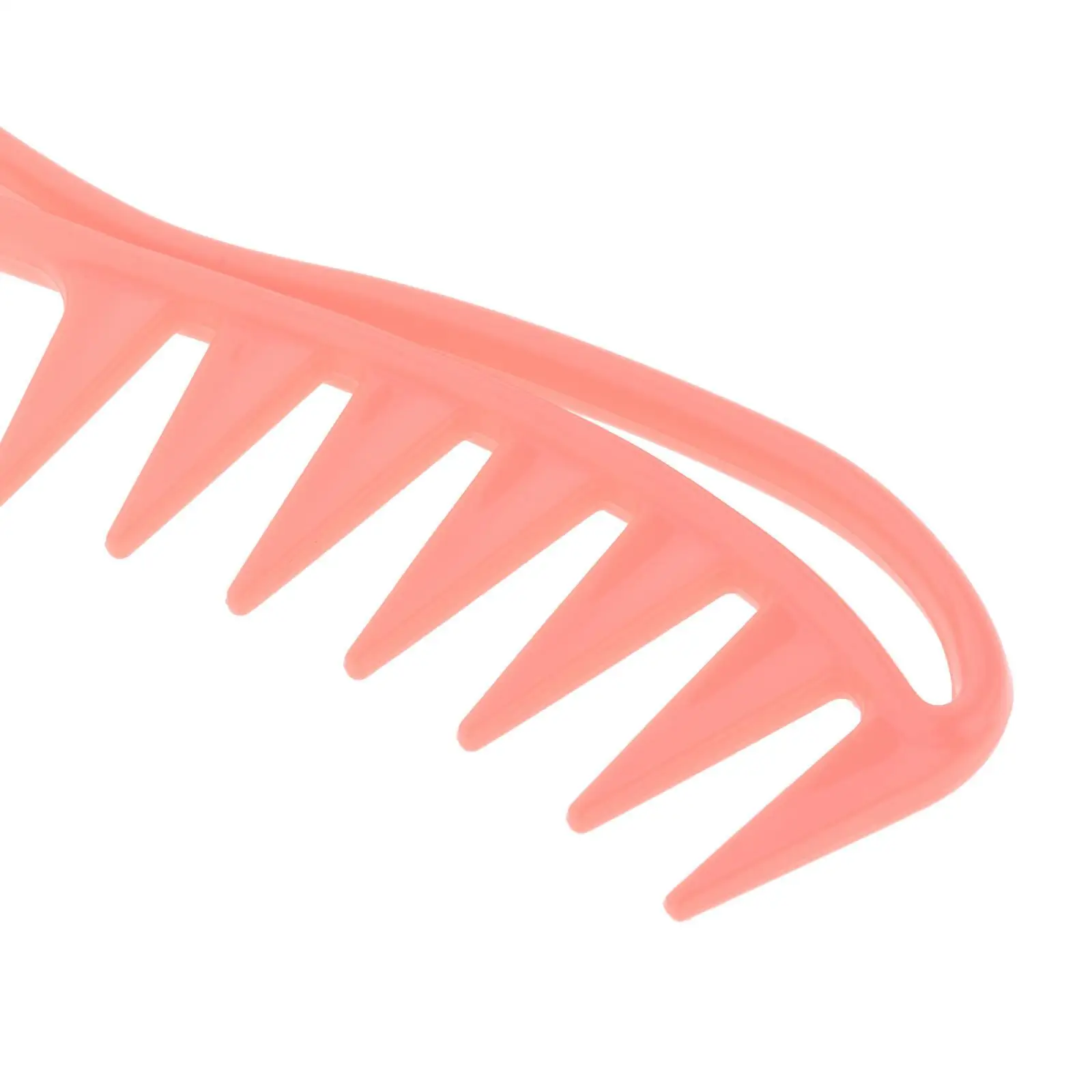 5xWide Tooth Styling Comb Detangler Hair Comb with Handle for Women Pink