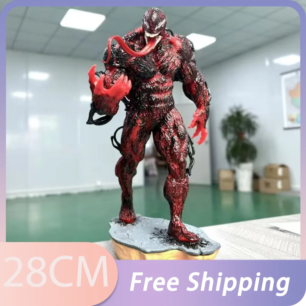 NEW 28cm Venom Hand-made Statue Movie Villain Around The Office Model Animation Collectibles Ornaments Marvel Comics Hobby Gift