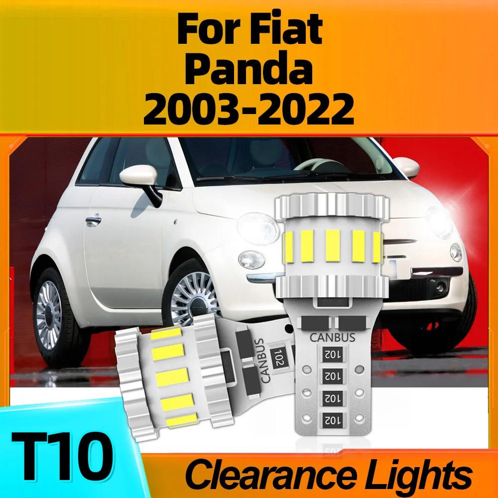 

2PCS High Quality 6000K T10 W5W LED Clearance Lights For Fiat Panda 2003 2004 2005 2006 2007 2008 2009 2010 2011 2012 2013-2022