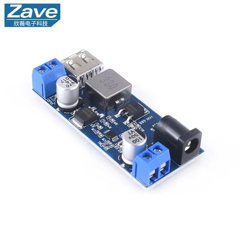 DC-DC 24V/12V to 5V 5A DC Power Supply Step-Down Module Power Converter with USB Charging