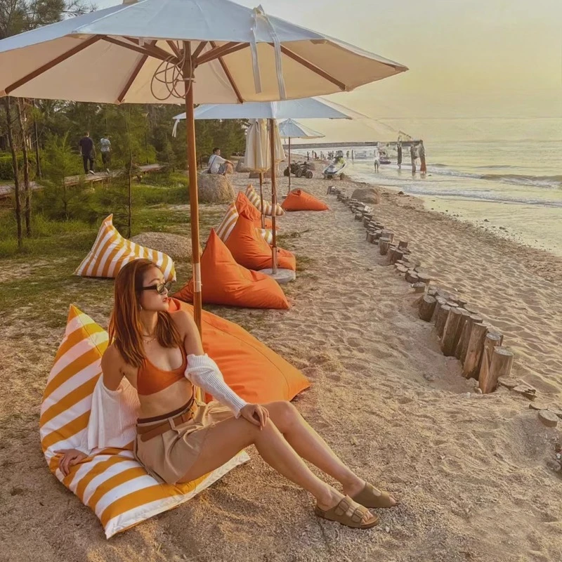 Outdoor waterproof lazy sofa bean bag Internet celebrity beach bar recliner bed and breakfast courtyard leisure tatami