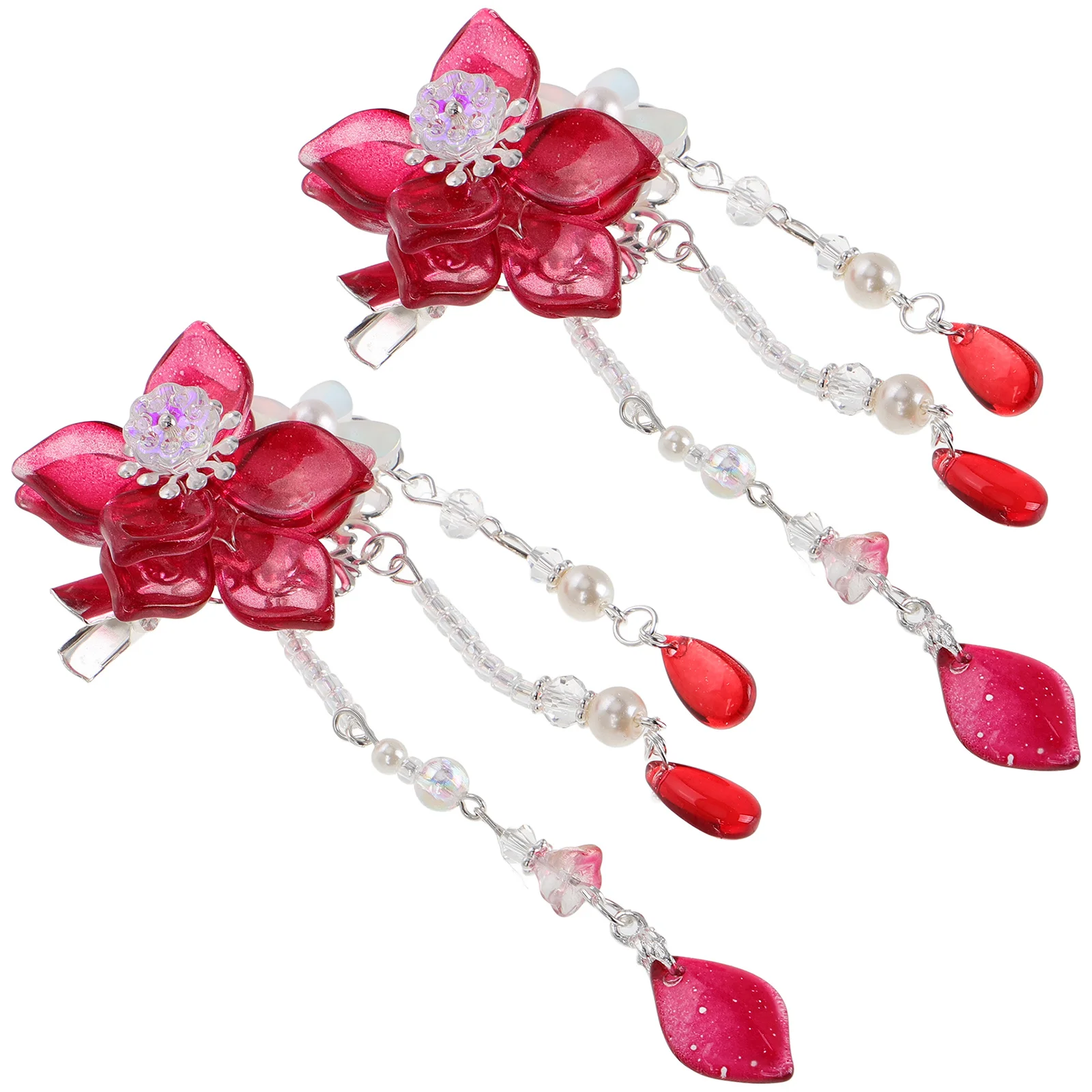 

1Pair Ancient Style Flower Hair Clips Vintage Hairpins Hanfu Hair Accessories Stage Performance Cosplay 's Han