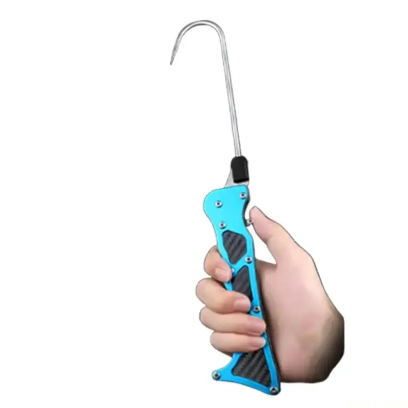 U2JB Faltbare Angelhaken Remover Angelhaken Werkzeug Mit Carbon Fiber Für Salzwasser Und Süßwasser Angler Angeln – Detail 7