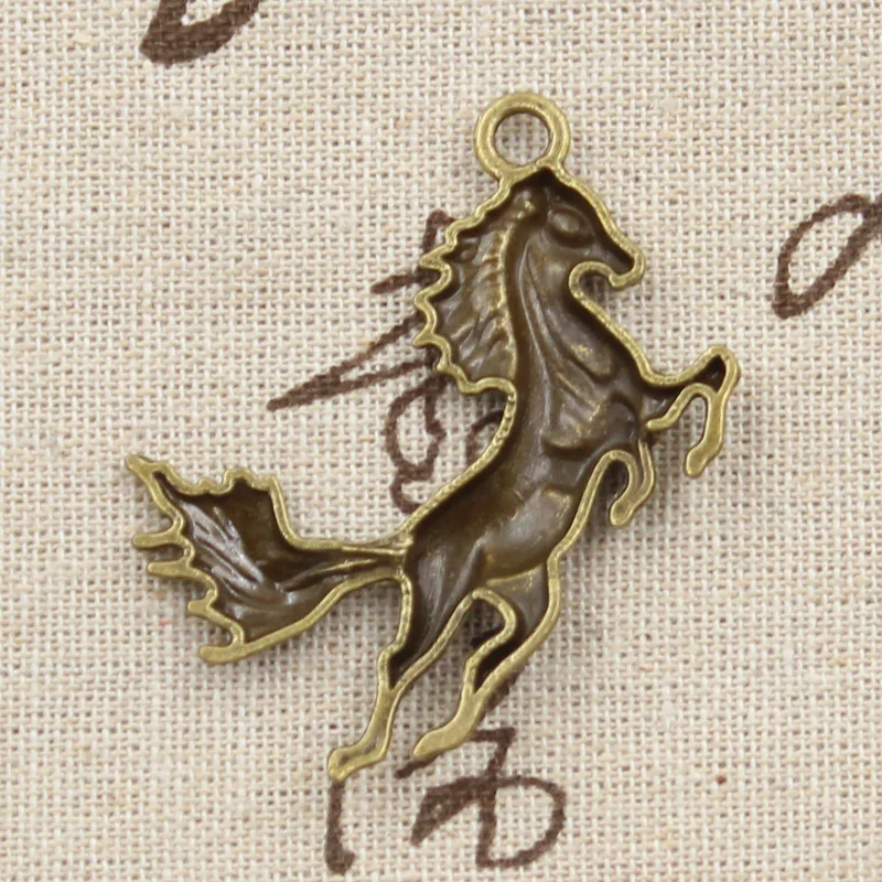 4pcs Charms Horse 51x32mm Antique Making Pendant fit,Vintage Tibetan Bronze Silver color,DIY Handmade Jewelry