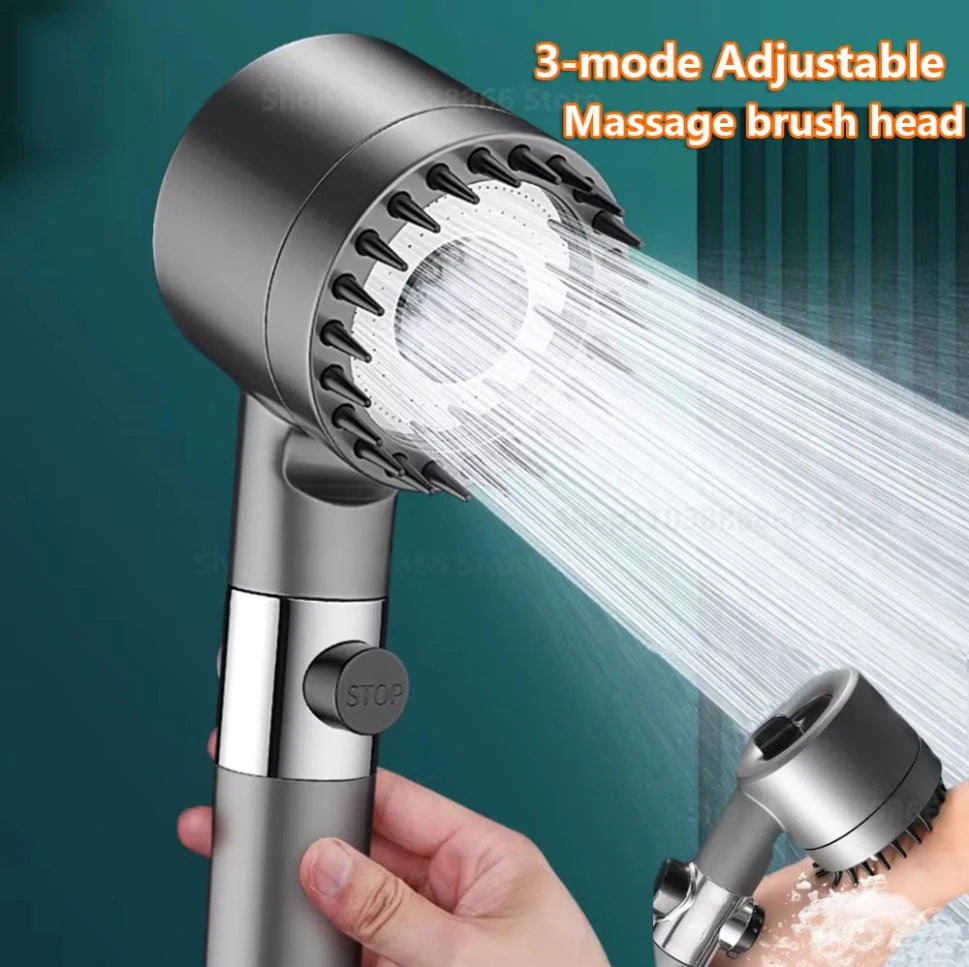 Głowica prysznicowa z filtrem wysokociśnieniowym Xiaomi 3-trybowy regulowany spray ze szczotką do masażu Zestaw prysznicowy z deszczownicą Wymienny element filtrujący