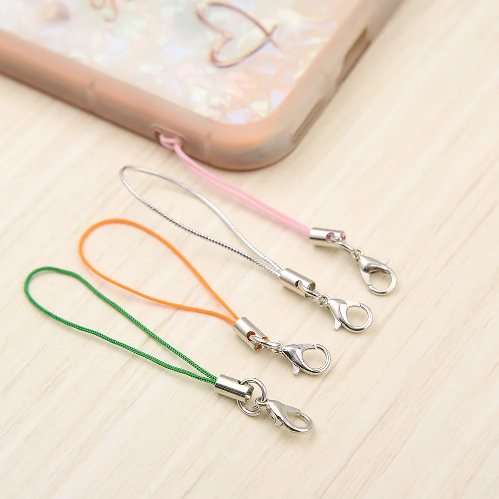 30/20/10/1Pcs สายชาร์จมือถือสายไนลอนสายคล้องคอ Lariat เชือกโทรศัพท์มือถือสายคล้องคอกุ้งก้ามกราม DIY พวงกุญแจจี้อุปกรณ์เสริม