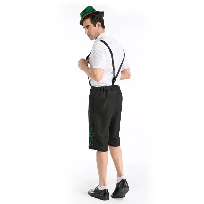 German Oktoberfest Costumes Bavarian Beer Guy Man Waiter Costume Lederhosen Uniform Clothing for Men