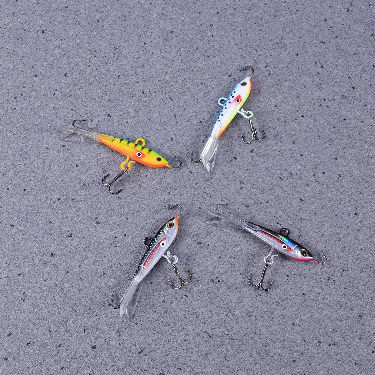 

4 Pc Metal Fake Fish Bait Lasting Use Fishing Lure Bass Lures Gear Artificial Salmon