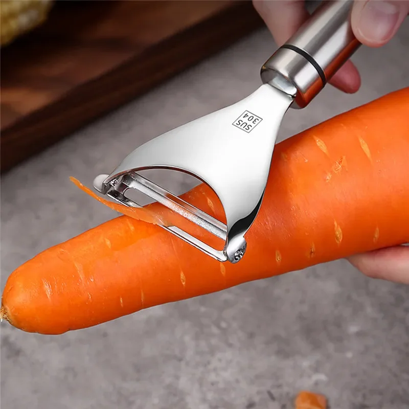 Stainless Steel Potato Peeler Cucumber Carrot Peeling Knife Vegetables Fruit Peeler Scraper Planer Multifunctional Peeling Tool